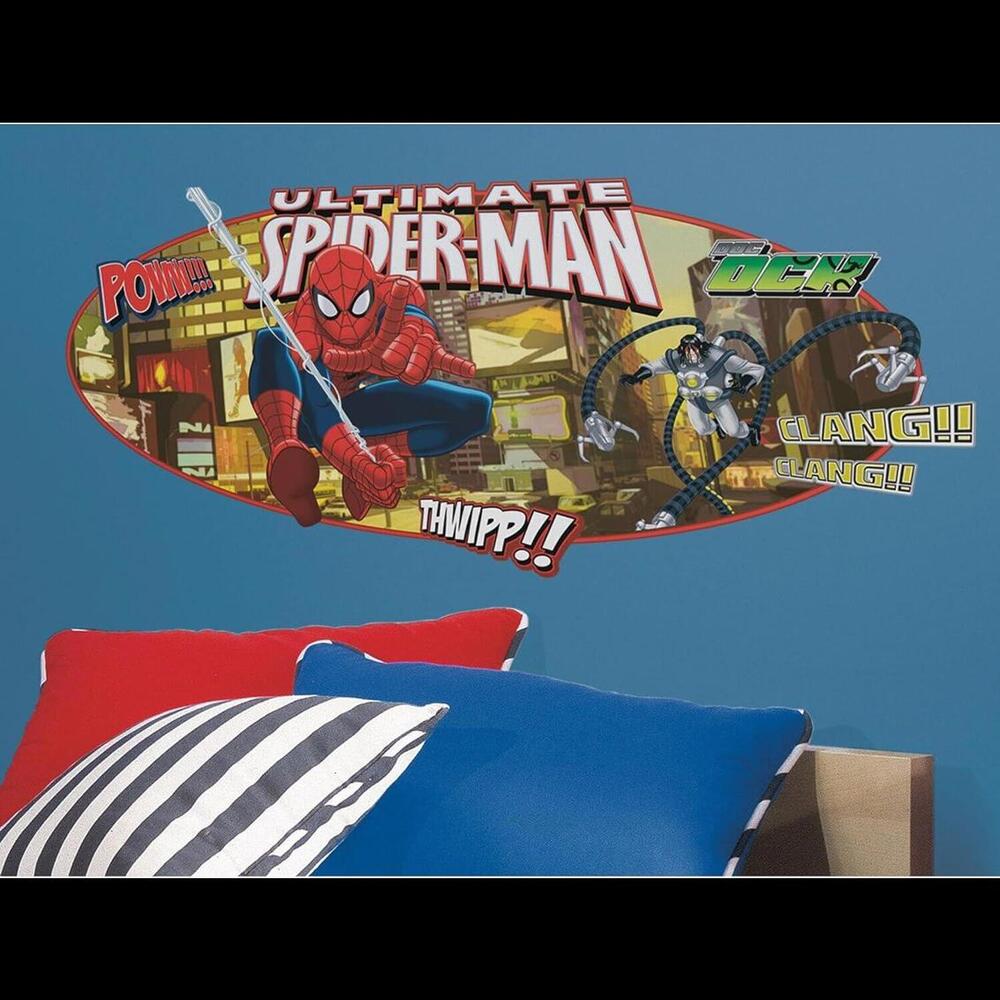 Ultimate Spiderman Headboard Peel and Stick Giant Wall Decal